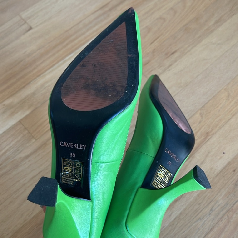 Caverley Molly Heel Apple Green size 38 - Picture 3 of 4